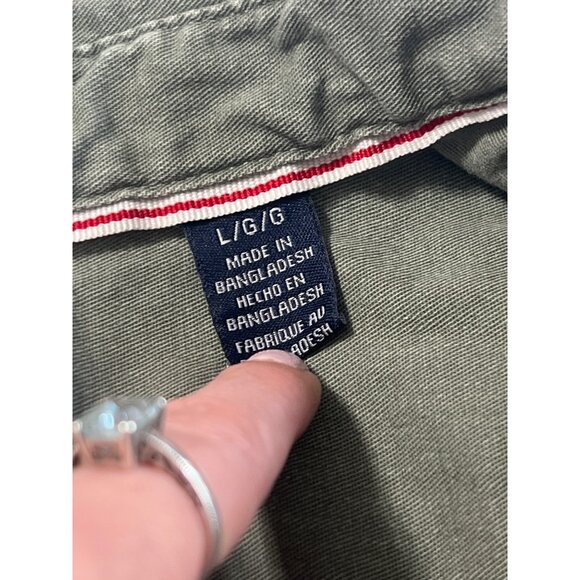 Wrangler Mens Green Button-Up Twill Shirt L - Picture 3 of 7